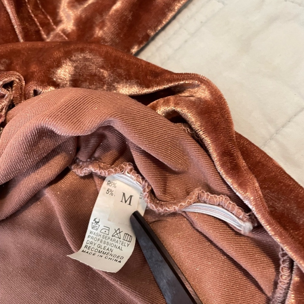 Velvet Zip-Front Jacket with Crystal CC Logo - unbranded - Picture 4 of 5